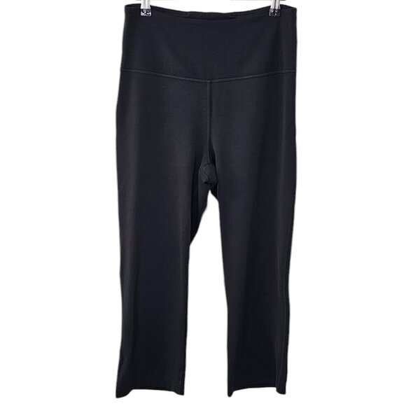 Lululemon Groove Super-High-Rise Crop 23" Black Nulu Flared Leg Yoga Size 10 - Picture 1 of 11